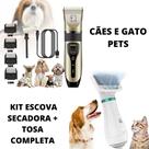 profissional recarregável de pelos para pets, máquina de tosa com lâmina, para gato, cachorro+ 2-em-1 cão de estimação