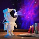 Projetor Astronauta LED Estrelas e Galáxias 8 Cores