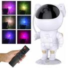 Projetor Astronauta Luzes Estrela Galaxia Espaço Decoraçao Usb Mesa Cabeceira Quarto Sala Casa