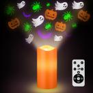 Projetor de Halloween Candle Ghost Projetor Light Baquler