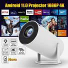 Projetor De Imagem HY300 4K Com Espelhamento WiFi Bluetooth Ideal Para Filmes Games Cinema 110 220V