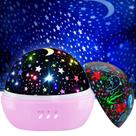 Projetor de luz noturna KEVAP Girls 360 Rotating Pink