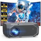 Projetor FUDONI 15000L Nativo 1080P 4K WiFi 5G Bluetooth