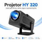 Projetor HY320 Android 11 Espelhamento Smartphone Tablet Notebook