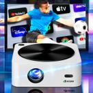 Projetor LED Portátil Full HD 1920x1080 Wi-Fi Bluetooth 4K 12000 Lúmens Vedo