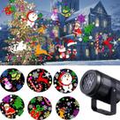 Projetor Natalino Led Natal 16 Desenhos 3d Laser Decoracao Casa Loja Arvore de Natal Portatil Bivolt 110v/220v