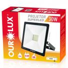 Projetor Refletor Super Led Slim 50w Preto Frio 6500k Ourolux Bivolt