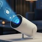 Projetor Smart HY300 Pro 4K Android Wifi 6 Bluetooth 5.0 4.600 Lumens Rotação 180 Graus Espelhamento Celular Cinema Vídeo Game Bivolt
