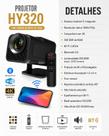 Projetor Wi-Fi HY320 Portátil Bivolt com Controle Remoto
