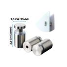 Prolongador Aço Inox 2,5X2,5cm Polido Vidro Madeira 1 Uni