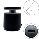 Prolongador Aço Inox 304 Regulagem Guarda-Corpo Vidro Preto