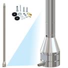 Prolongador Alongador Inox 60cm Haste Maria Mole + Parafusos Anti-Furto
