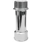Prolongador De Torneira Parede Mesa Pia Extensão Alongador Longa 7 Cm 100% Em Metal Cromado Polido 3/4" Polegadas Iguatemi