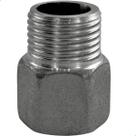Prolongador Extensor Aumento ½ Curto 14mm Aço Inox 304 Rosca BSP Conexão Alongador Hidraulico Torneira Metal Conector Ponto Dagua Sextavado Externo