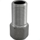 Prolongador Extensor Aumento ½ Curto 29mm Aço Inox 304 Rosca BSP Conexão Alongador Hidraulico Torneira Metal Conector Ponto Dagua Sextavado Externo