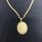 Prom. Colar Elo C/ping. Keep Calm Love Folheado Em Ouro 18k