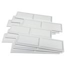 Promo 10 placas 3d pvc azulejo de metrô branco brilho