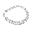 Promoção Pulseira Feminina Prata 925 5 Fios 18 Cm Nova