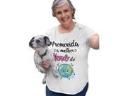 Promovida a Melhor Vovó do Mundo Camiseta Avó Branca