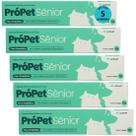 Própet sênior 14g pré e probiótico para cães e gatos ucbvet kit com 5