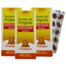 Própolis Marrom - Suplemento Alimentar 45 Cáps sem Álcool Kit com 3