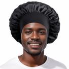 Proteção de cabelo em tecido de cetim Sleep Bonnet para homens