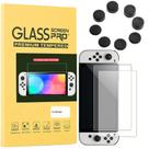Proteção Pelicula De Vidro Nintendo Switch Oled + 4 Grip