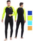 Proteção UV de corpo inteiro Diving Skin COPOZZ para homens preta/verde Proteção UV de corpo inteiro Diving Skin COPOZZ para homens preta/verde