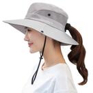 Proteção UV externa Sun Hat Muryobao para mulheres, cinza claro Proteção UV externa Sun Hat Muryobao para mulheres, cinza claro