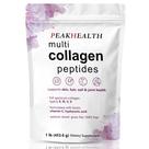 Proteína de colágeno em pó Peakhealth Multi Tipo I, II, III, V, X Proteína de colágeno em pó Peakhealth Multi Tipo I, II, III, V, X