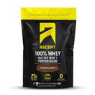 Proteína de soro de leite em pó Ascent 100% chocolate pós-treino 1 kg