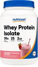 Proteína de soro de leite isolada Nutricost Morango 907g