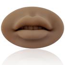 Prótese Boca Lábios Sintética Realista Silicone Maleável Para Treino Micropigmentação Labial