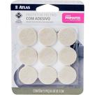Protetor Adesivo Feltro, 9 Peças, Bege, Pincéis Atlas