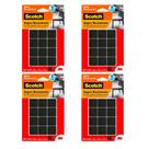 Protetor Anti Risco Quadrado M Preto 4 unidades HB004262836 3M Protetor Anti Risco Quadrado M Preto 4 unidades HB004262836 3M