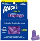 Protetor Auricular Macks Slim Fit Foam Earplugs Violeta Roxo 31dB Espuma 10 Pares Com Case Viagem Avião Trabalho Estudo Tampão de Ouvido