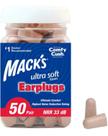 Protetor Auricular Macks Ultra Soft Foam Earplugs Bege 32dB Espuma 50 Pares Pote Viagem Avião Trabalho Estudo Tampão de Ouvido