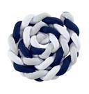Protetor Berço Trança 4 lados Azul Marinho/Cinza/Branco 1 Pç
