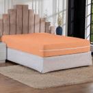 Protetor Capa de Colchão Laranja Queen Malha Cama Box Premium