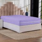 Protetor Capa de Colchão Roxo Malha Queen Cama Box Premium