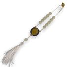 Protetor Carro São Bento 28 cm em Metal com Pompom Branco Protetor Carro São Bento 28 cm em Metal com Pompom Branco