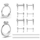 Protetor de Anel Omilly 10 Peças, Metal Ajustável, 1-10 mm