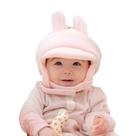 Protetor de Cabeça de Bebê AGUARD - Algodão Orgânico Bunny Rosa