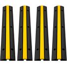 Protetor de Cabo Ramp Happybuy - Borracha, 1 Canal, 10.000kg (Pacote com 4) Protetor de Cabo Ramp Happybuy - Borracha, 1 Canal, 10.000kg (Pacote com 4)