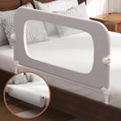 Protetor de Cama FigTime para Bebês - Grade de Segurança Cinza 81cm