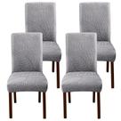 Protetor de capas de cadeira Jacquard Slipcovers cinza claro Protetor de capas de cadeira Jacquard Slipcovers cinza claro