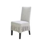 Protetor de capas de cadeira Jacquard Velvet Light Grey Protetor de capas de cadeira Jacquard Velvet Light Grey