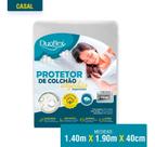 Protetor de Colchão Algodão Impermeável Cama CASAL Duoflex Branco 140x190x40cm