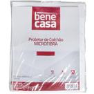 Protetor De Colchão Casal Impermeável Microfibra 138x188x35 Branco Protetor De Colchão Casal Impermeável Microfibra 138x188x35 Branco