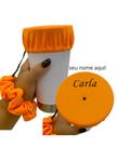 Protetor de copo scrunchie neon personaloizado